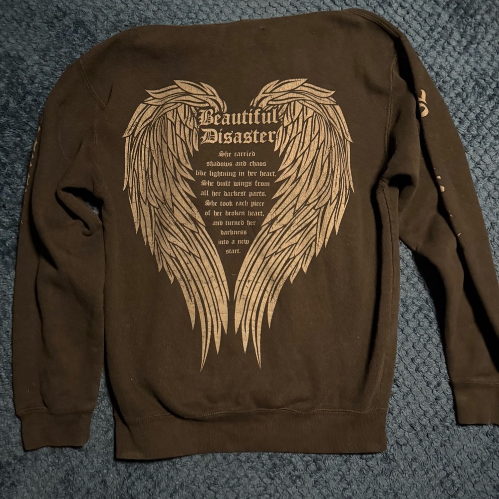 Beautiful disaster pullover hoodie
